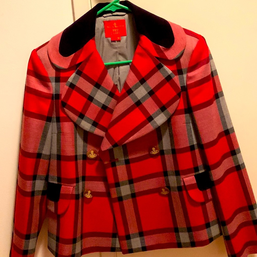 Vivienne Westwood Red Label Tartan Plaid Wool Coat